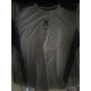 Nike Dri-FIT NAVY Gray Blue Training T-Shirt Men’s Large